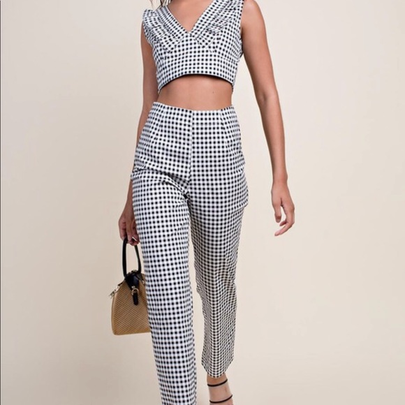 Black and white pants set - Picture 3 of 8